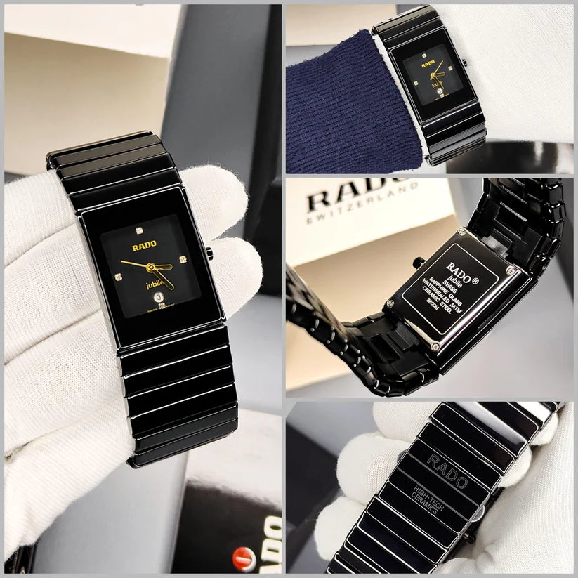 Rado Black Dial Watch For Men's