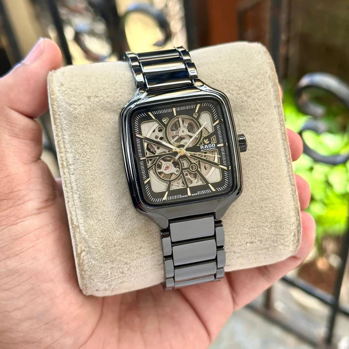 Rado Black Ceramic Automatic Watch For Men's Watch