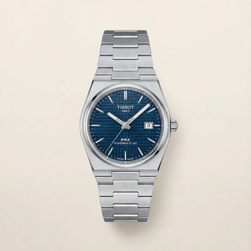 Tissot Deep Blue Textured Dial Steel Watch