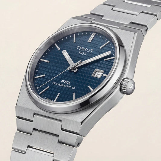 Tissot Deep Blue Textured Dial Steel Watch