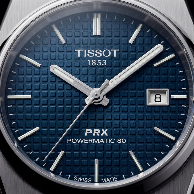 Tissot Deep Blue Textured Dial Steel Watch