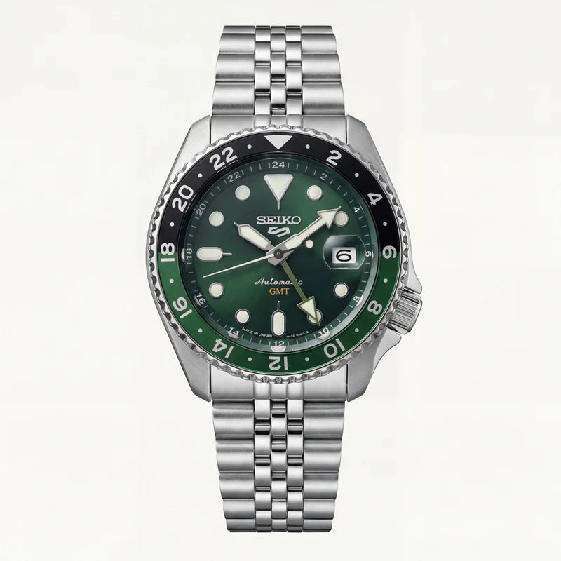SEIKO Emerald Green GMT Steel Watch