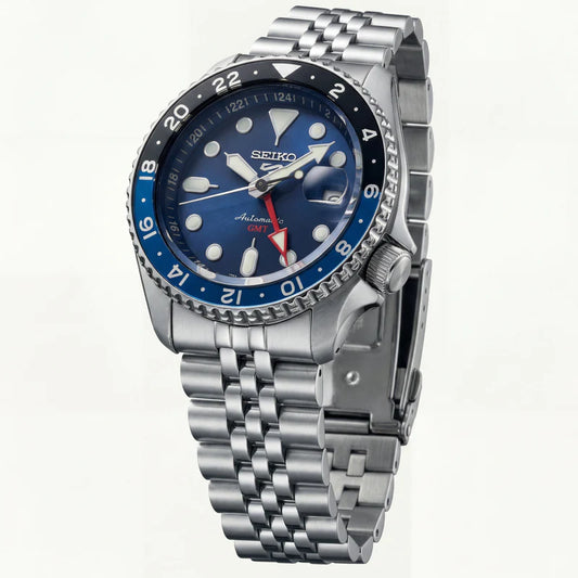 SEIKO Ocean Blue GMT Steel Watch