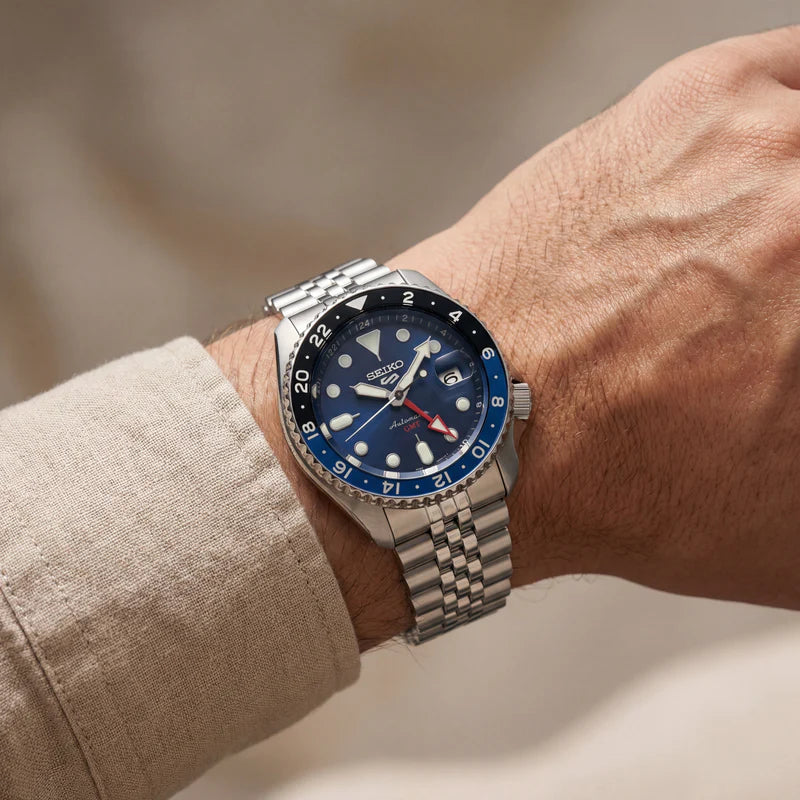 SEIKO Ocean Blue GMT Steel Watch