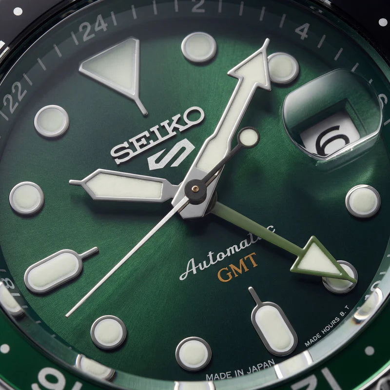 SEIKO Emerald Green GMT Steel Watch