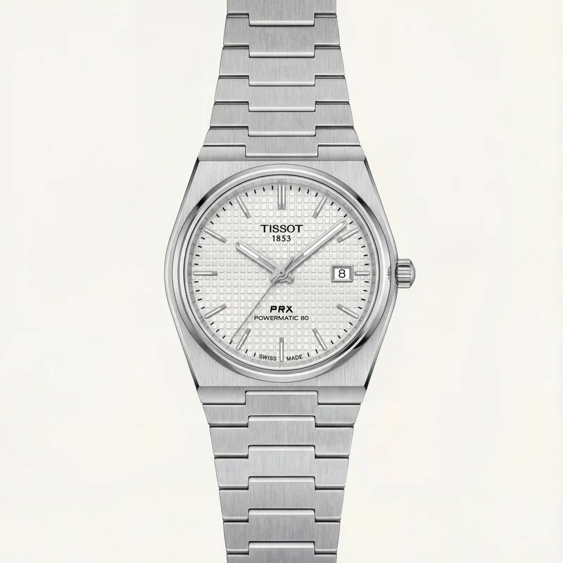 Tissot Centrix Silver Waffle Dial Watch