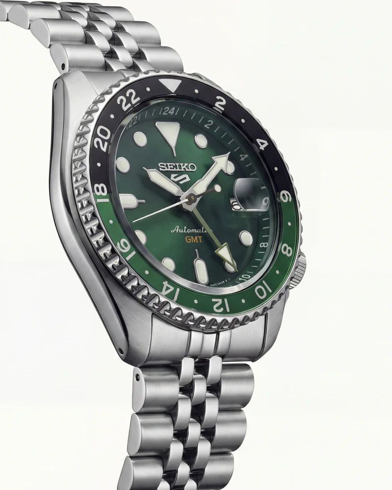 SEIKO Emerald Green GMT Steel Watch