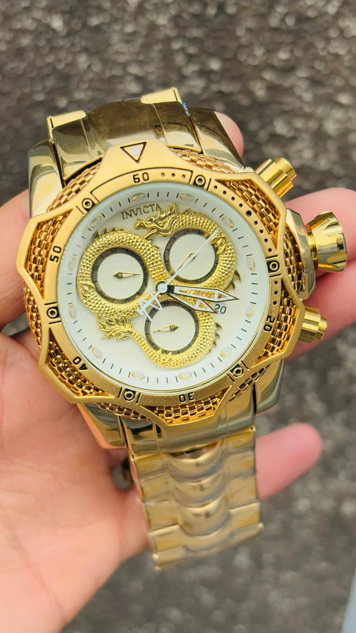 Invicta White Dial Watch For Men's