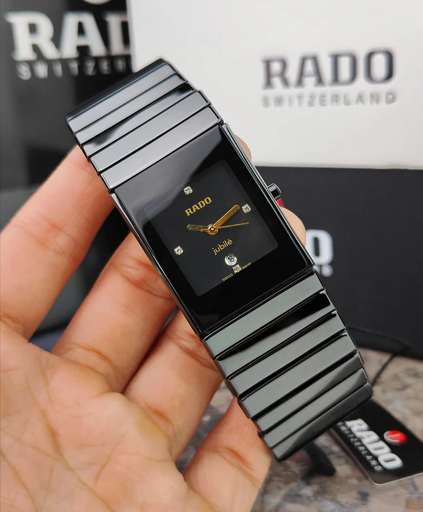 Rado Black Dial Watch For Men's